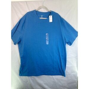 Harbor Bay DXL Blue 3XL Big & Tall Crewneck T-Shirt Soft Cozy Comfortable